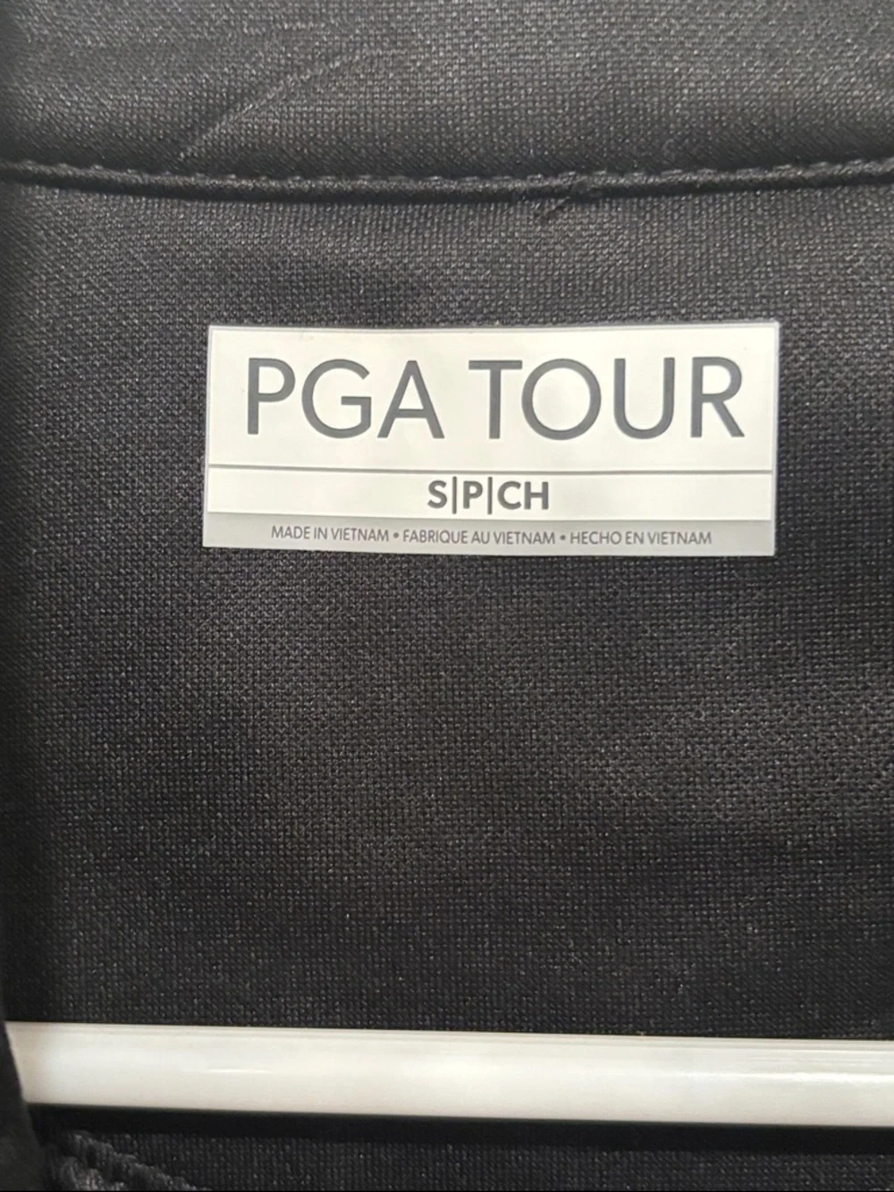 PGA TOUR Black Presidents Cup Sleeveless Zip Vest with Yellow Logo